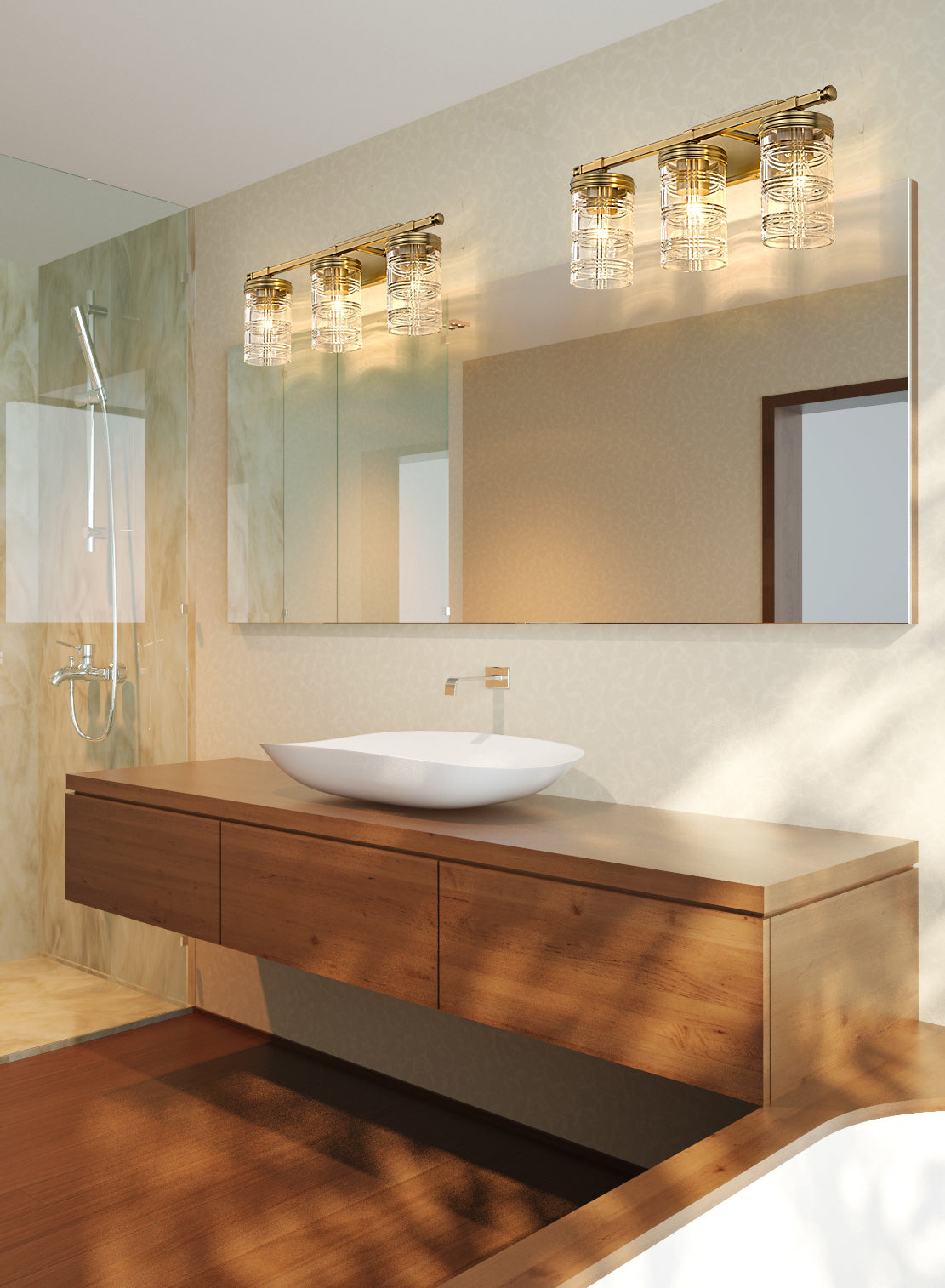 344-3V-HG - Archer 3 Light 25" Vanity - Heirloom Gold