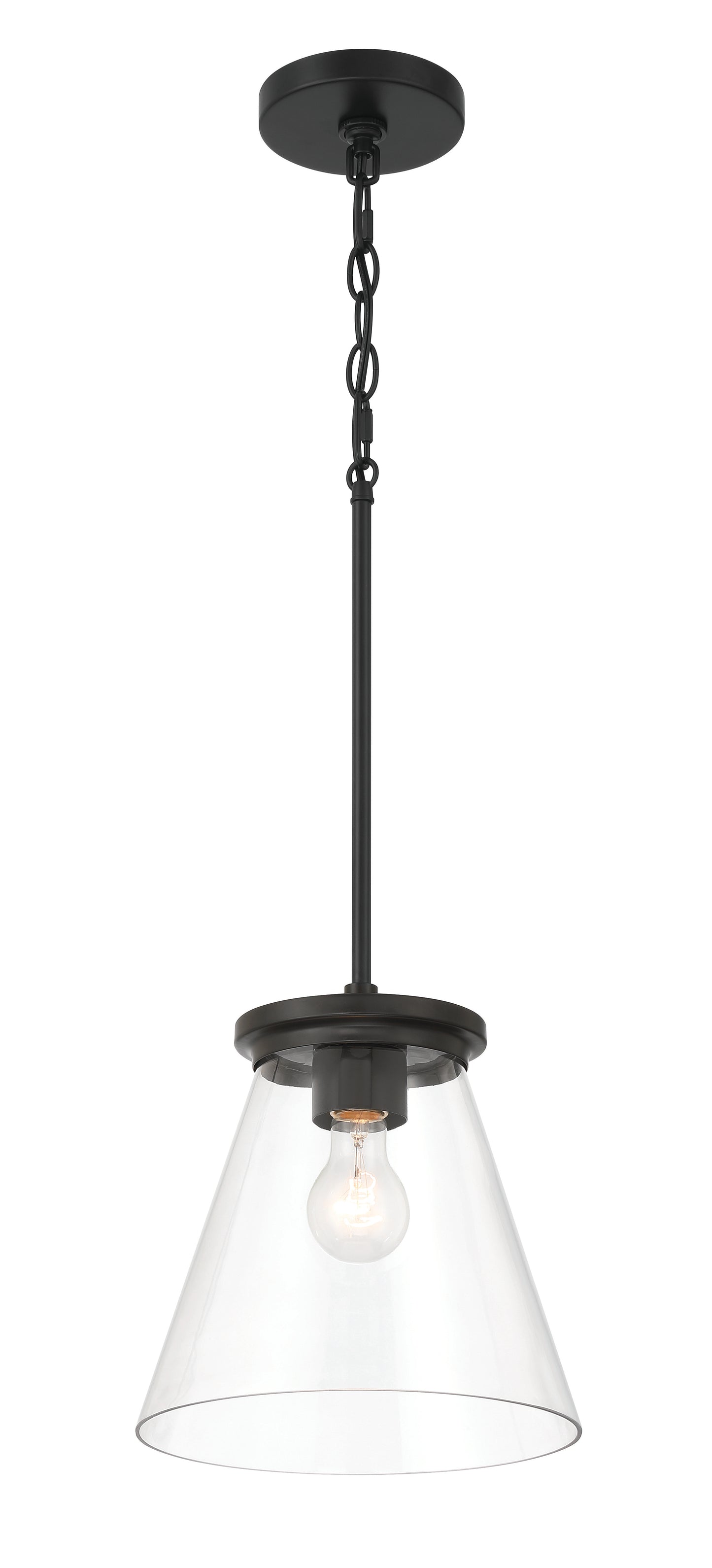 60492-FB - Connell 1 Light 10" Wide Pendant - Flat Black