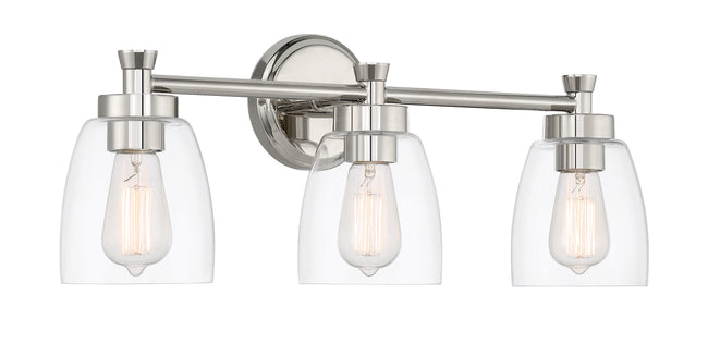 12724PLN3 - Henning 3 Light 24" Wide Vanity Light - Polished Nickel