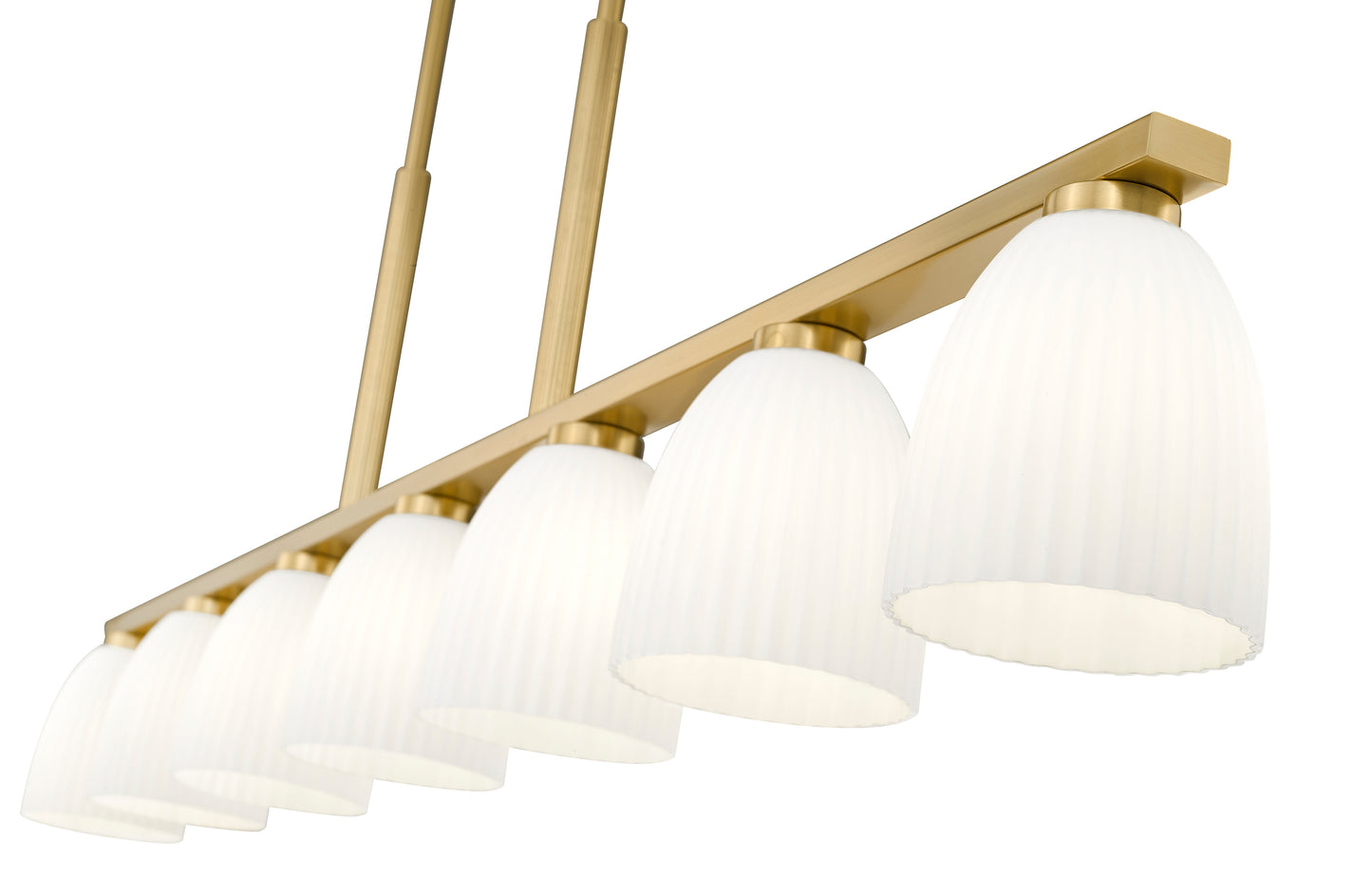7518-7L-MGLD - Naya 7 Light Linear 64" Chandelier - Modern Gold
