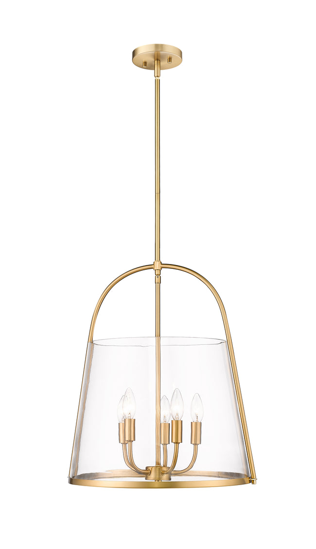 3041P18-MGLD - Archis 5 Light 18" Pendant - Modern Gold