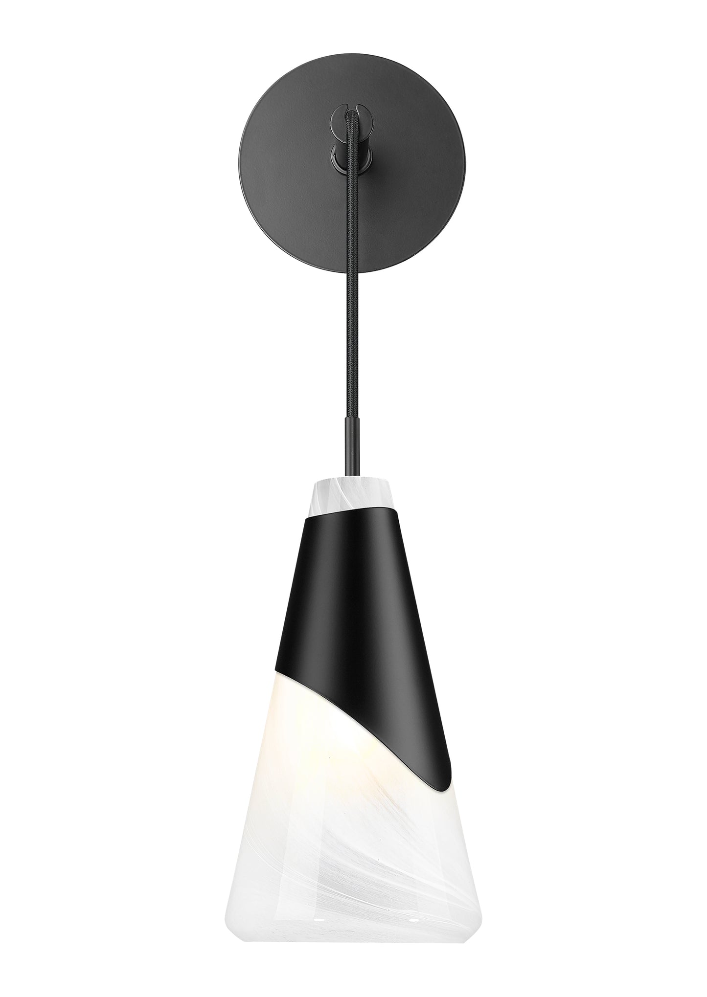 828-1S-MB - Aimie 1 Light Wall 20" Sconce - Matte Black