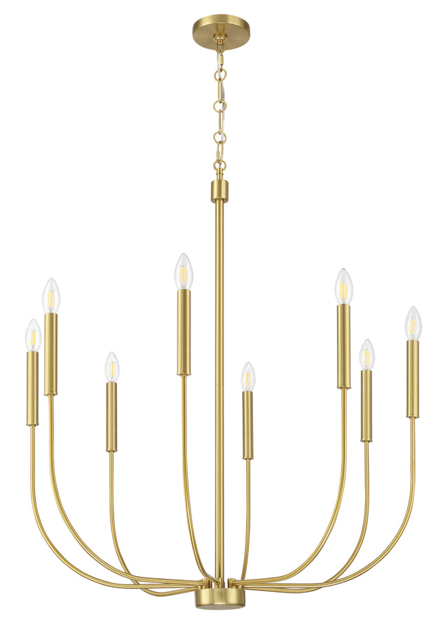 59828-SB - Traci 8 Light 31" Wide Chandelier - Satin Brass