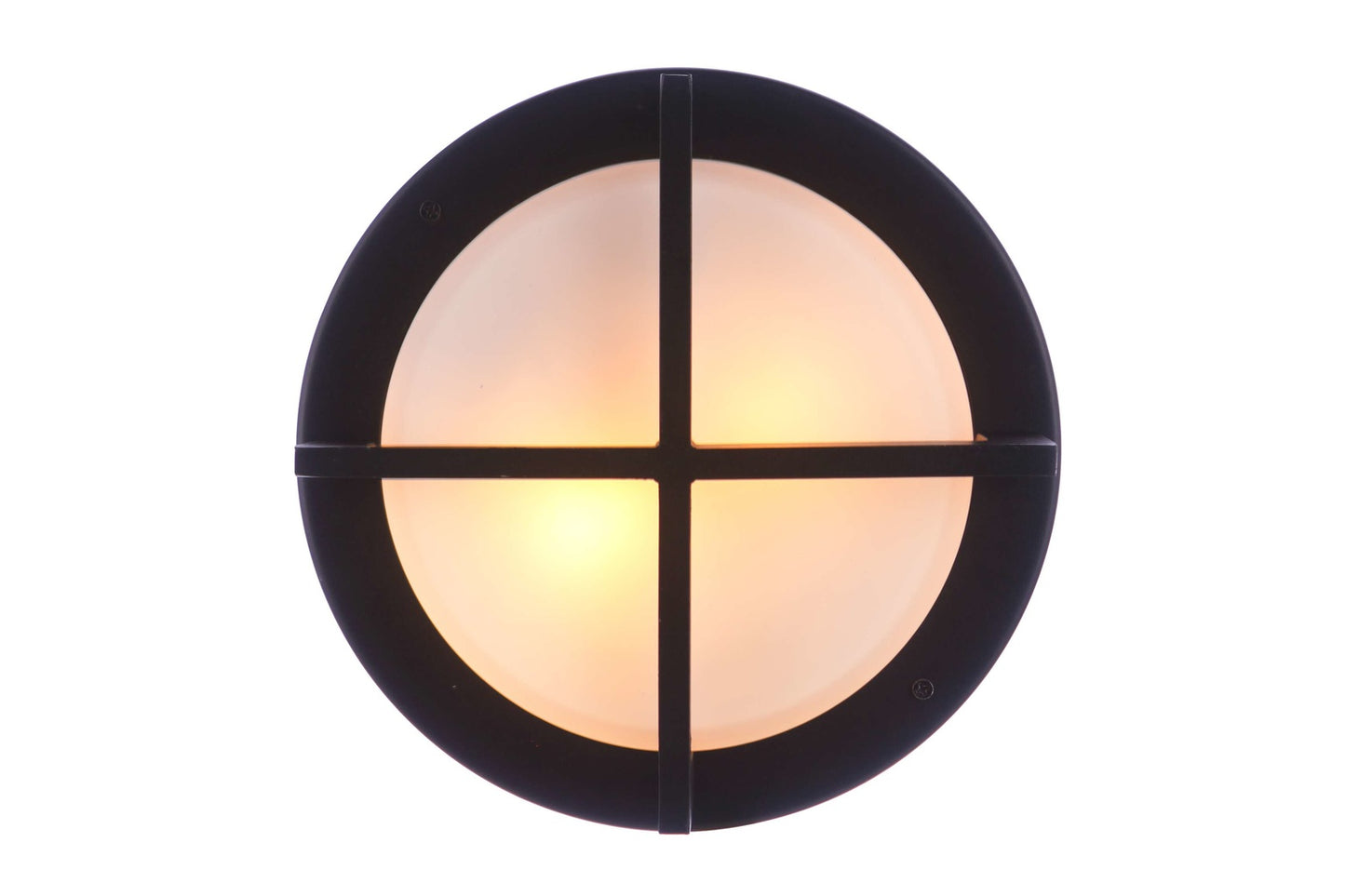 ZA5912-TB - Bulkhead Round 2 Light 3.94" High Outdoor Wall/Ceiling Mount - Textured Black
