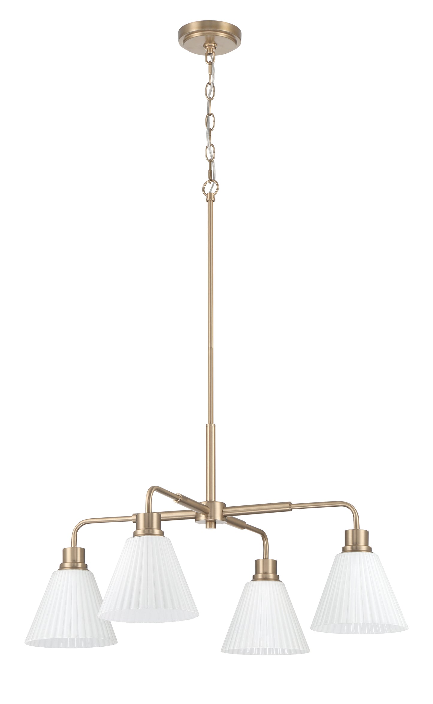 62324-CPZ - Pleated II 4 Light 30" Wide Chandelier - Premium Bronze