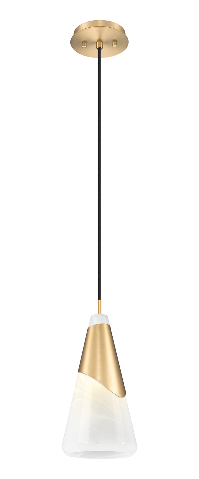 828P7-MGLD - Aimie 1 Light 7" Pendant - Modern Gold