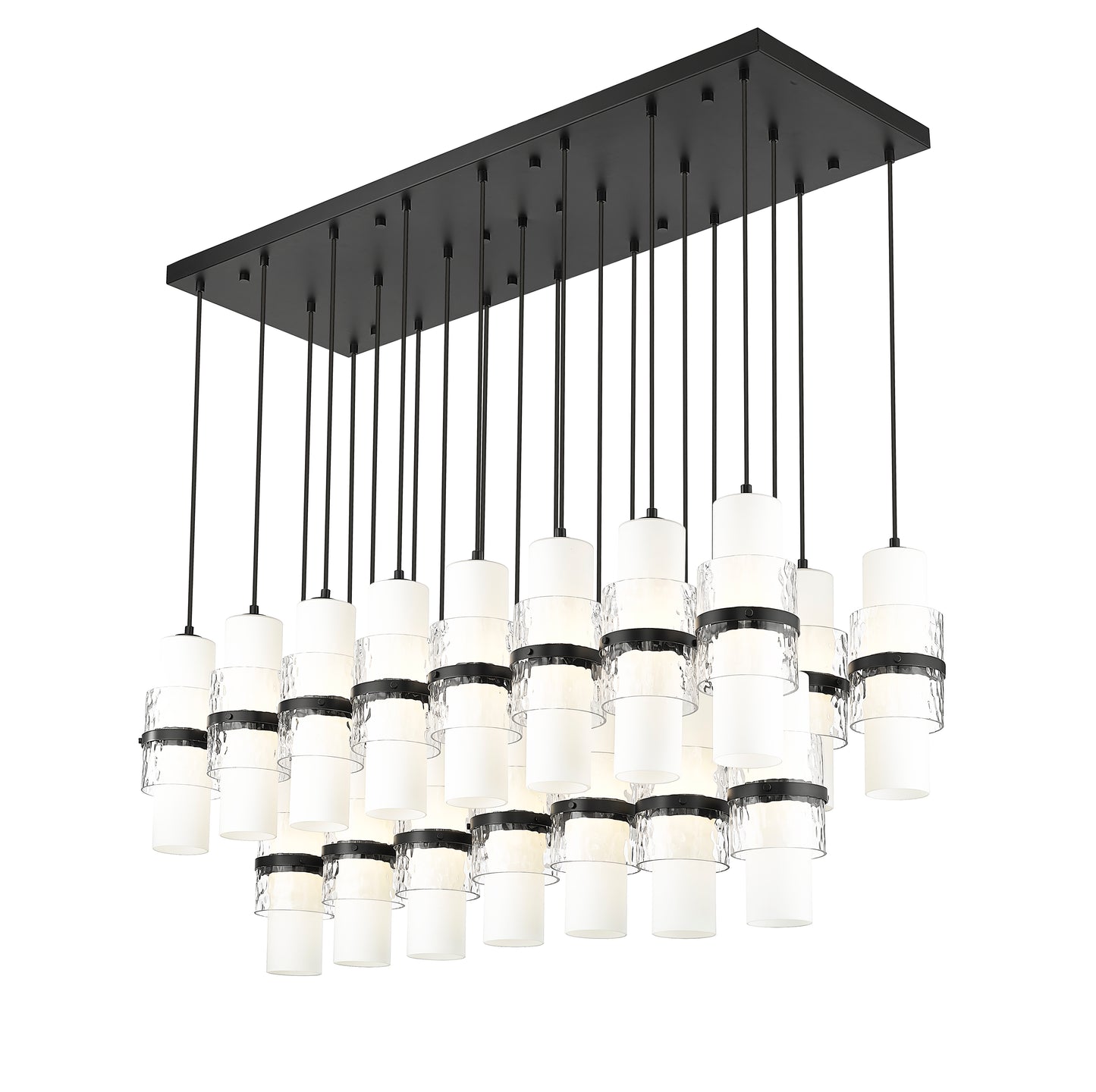 1946P-23L-MB - Cayden 23 Light Linear 54" Chandelier - Matte Black