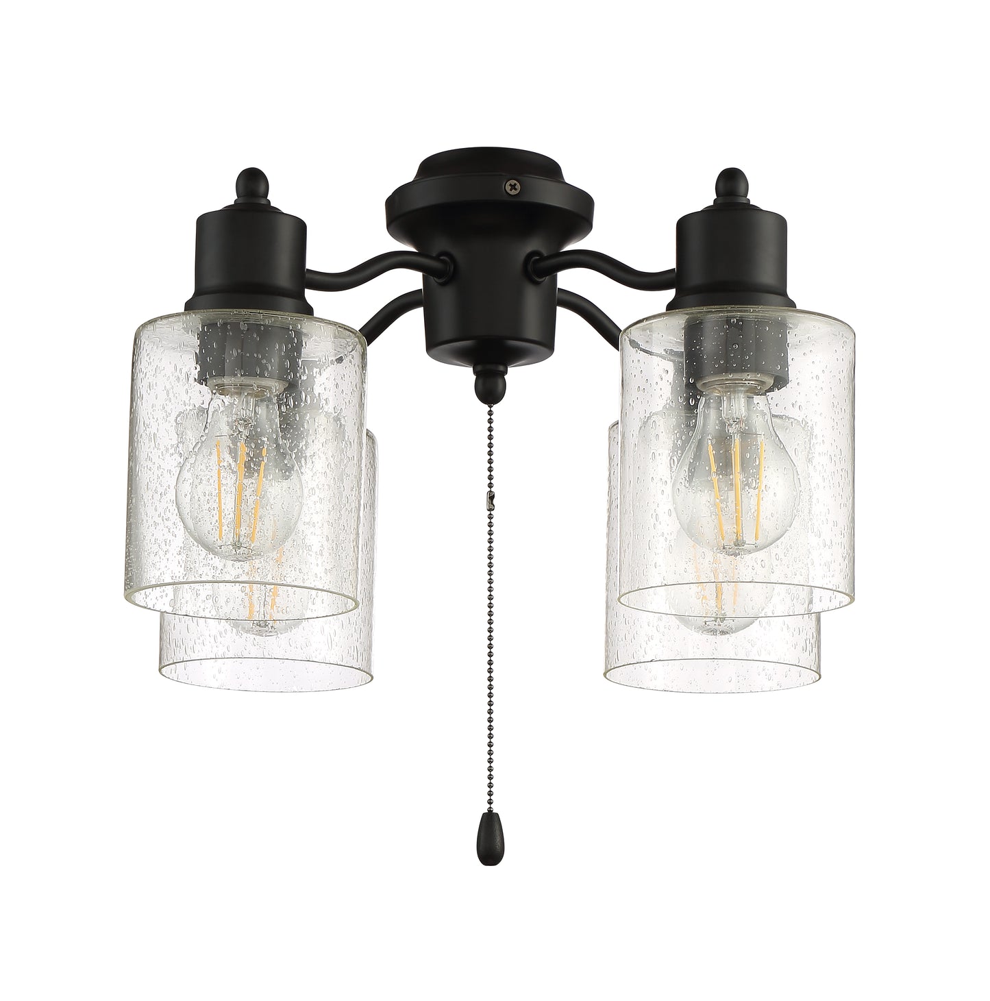 LK403107-FB-LED - 4 Light Universal Energy Star Light Kit in Flat Black