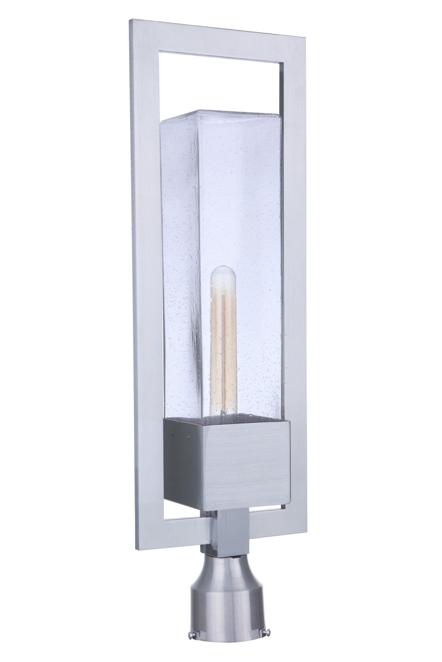 ZA4025-SA - Perimeter 1 Light 25" High Post Mount - Satin Aluminum