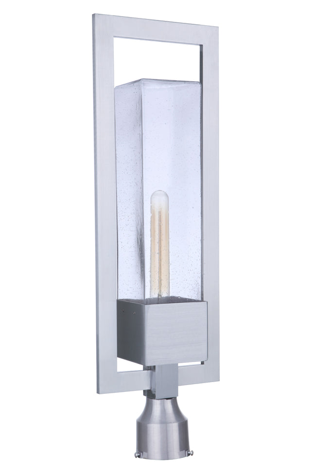 ZA4025-SA - Perimeter 1 Light 25" High Post Mount - Satin Aluminum