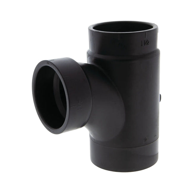 I103000 - 1-1/2" Spigot x Hub x Hub ABS DWV Street Tee