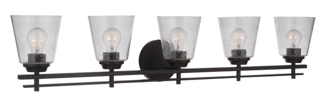 19642FB5 - Drake 5 Light 42" Wide Vanity Light - Flat Black