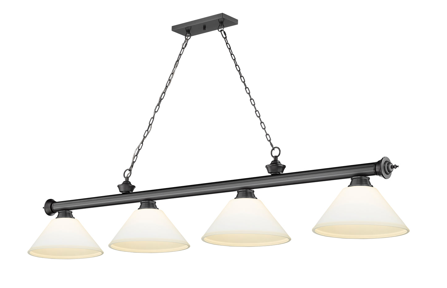 2306-4BP-AMO14 - Cordon 4 Light 81" Billiard - Bronze Plate