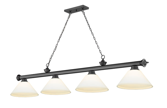 2306-4BP-AMO14 - Cordon 4 Light 81" Billiard - Bronze Plate