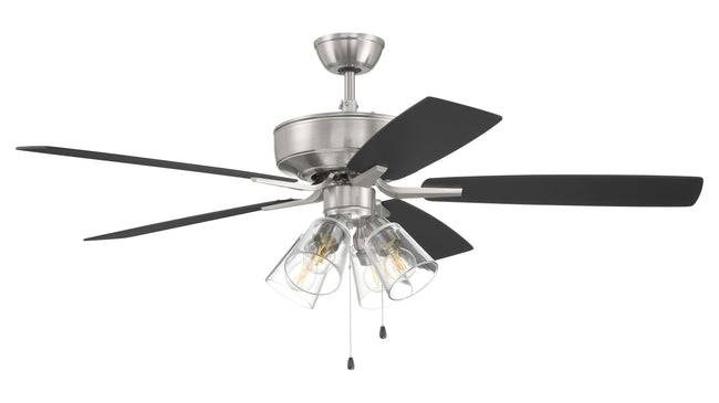 P104BNK5-52FBGW - Pro Plus 104 52" 5 Blade Ceiling Fan with Light Kit - Brushed Nickel