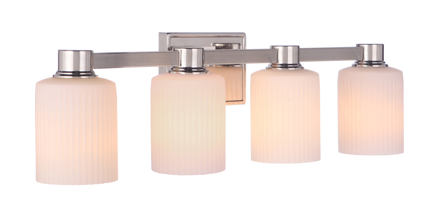 12928PLN4 - Bretton 4 Light 28" Wide Vanity Light - Polished Nickel