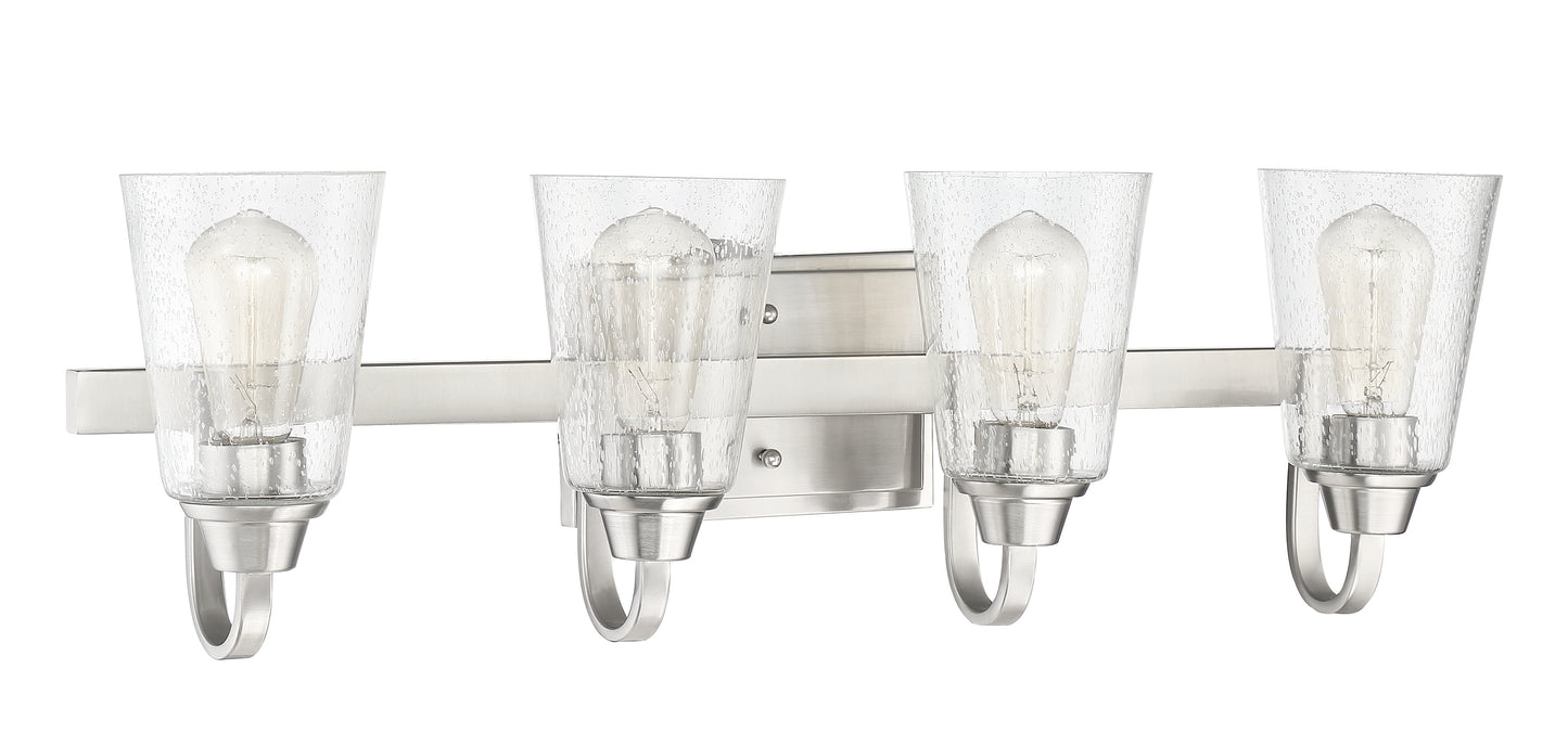 41904-BNK-CS - Grace 4 Light 28" Wide Vanity Light - Brushed Nickel