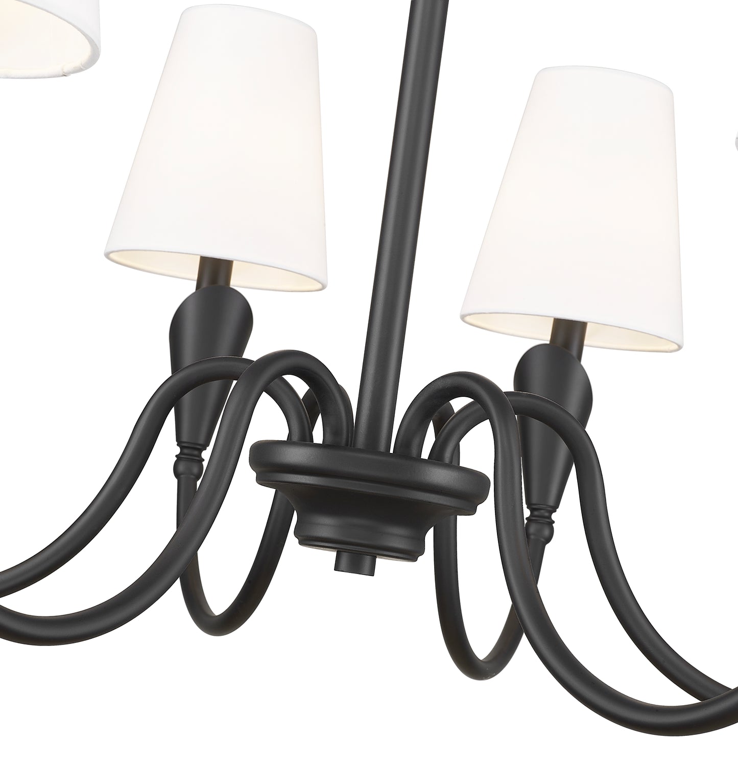 4014-32MB - Claudelle 6 Light 32" Chandelier - Matte Black