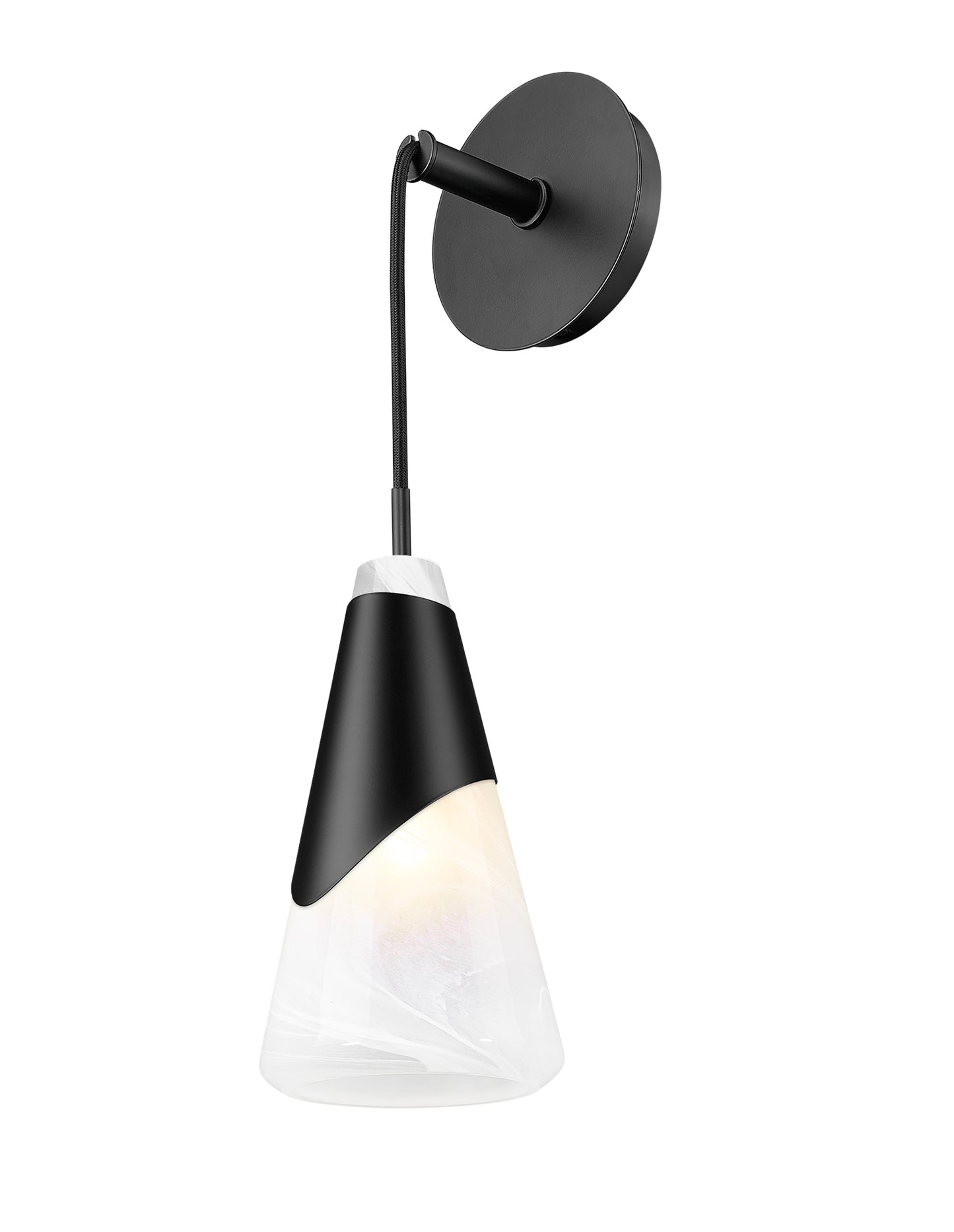 828-1S-MB - Aimie 1 Light Wall 20" Sconce - Matte Black
