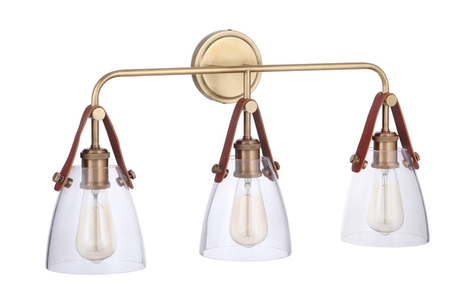 51303-VB - Hagen 3 Light 26" Wide Vanity Light - Vintage Brass