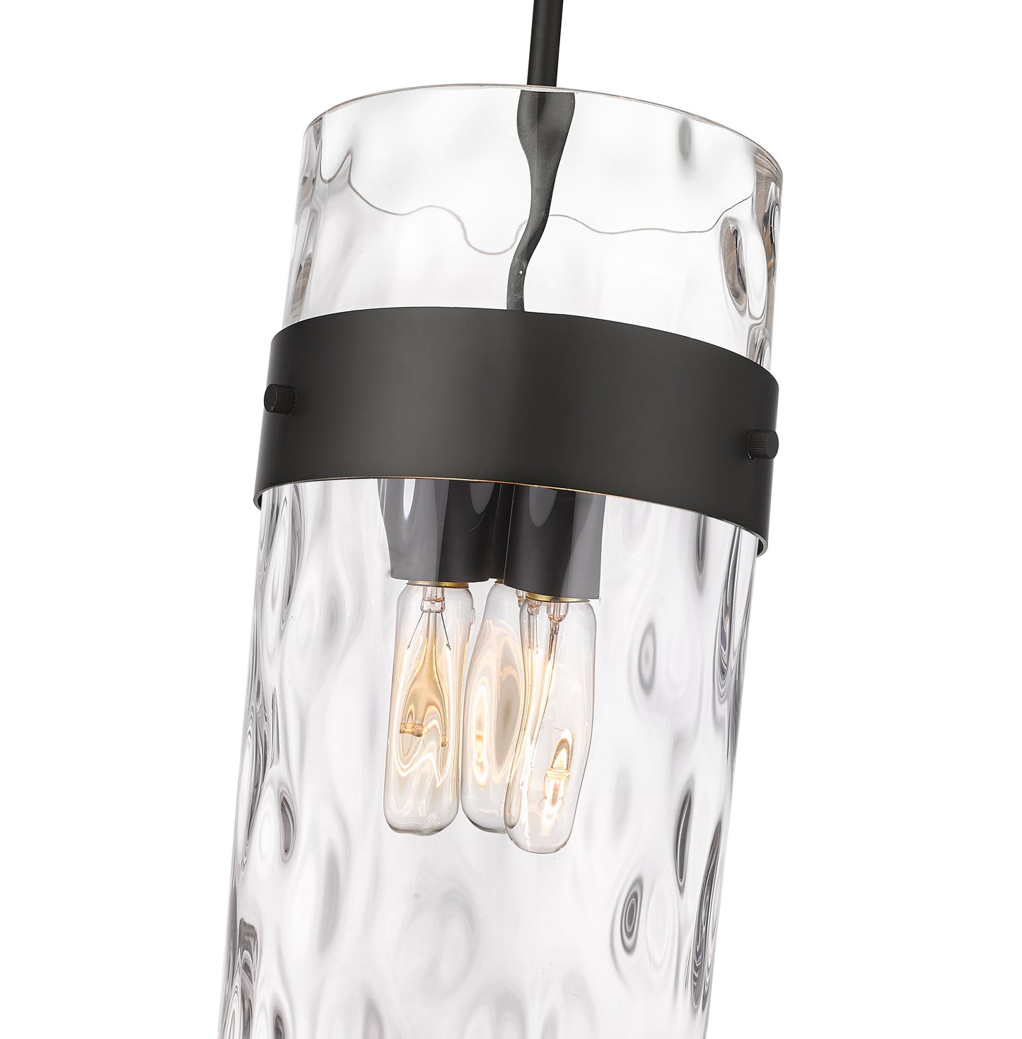 3035P9-MB - Fontaine 3 Light 9" Pendant - Matte Black