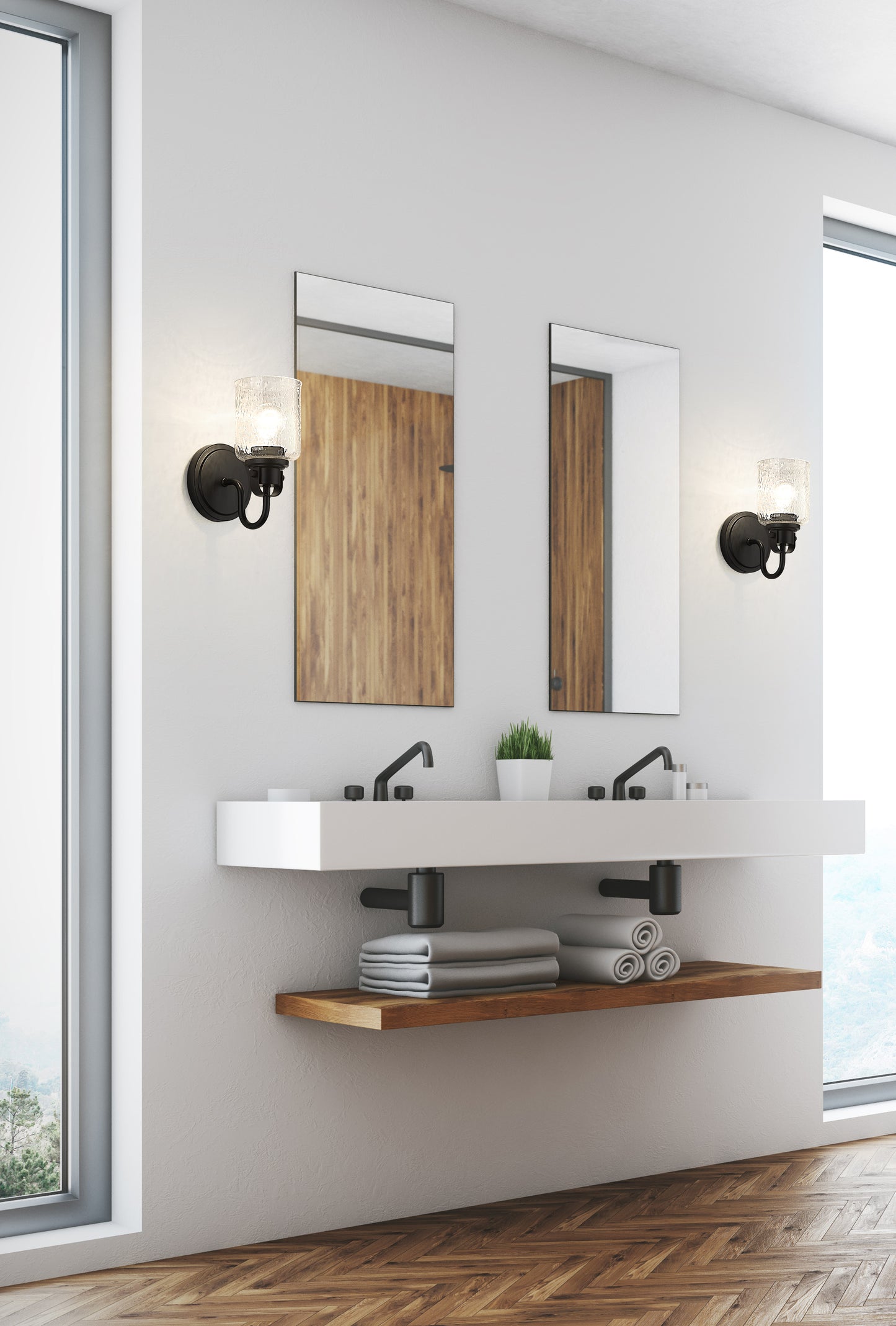 340-1S-MB - Kinsley 1 Light Wall 10" Sconce - Matte Black