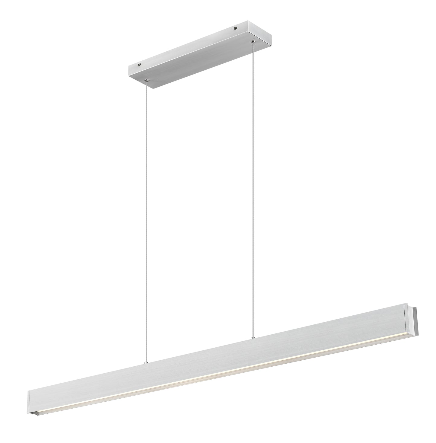 1016-55L-BN-LED - Hudson 1 Light Linear 55" Chandelier - Brushed Nickel