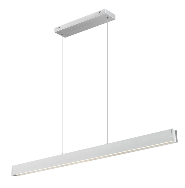 1016-55L-BN-LED - Hudson 1 Light Linear 55" Chandelier - Brushed Nickel