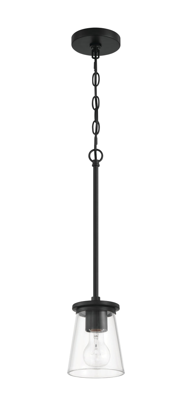 60491-FB - Connell 1 Light 5" Wide Mini Pendant - Flat Black