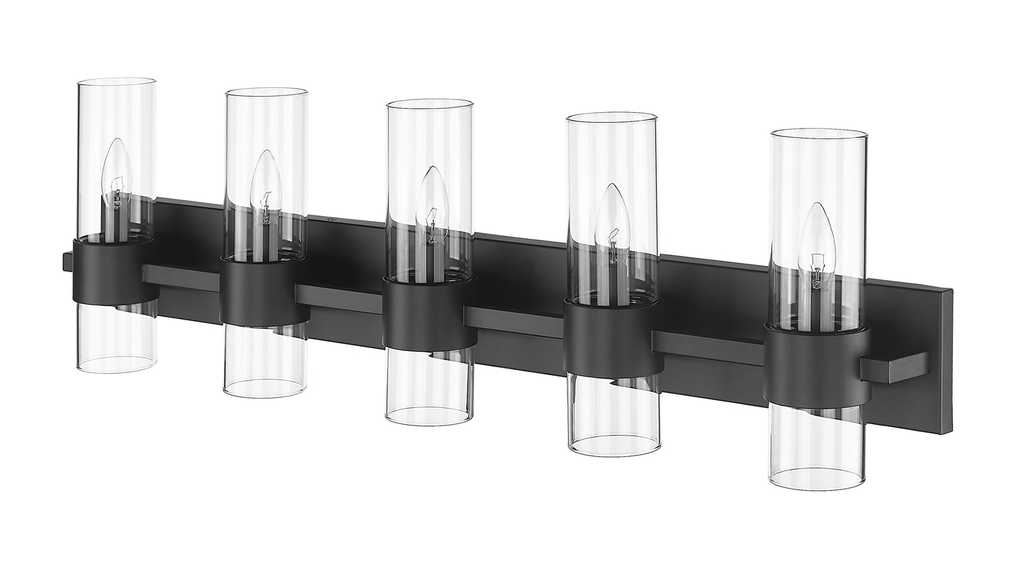 343-5V-MB - Lawson 5 Light 38" Vanity - Matte Black