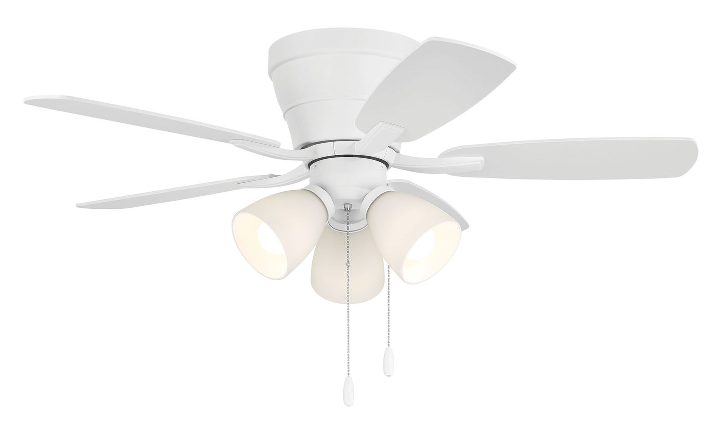 WHL42W5C3 - Wheeler 42 3-Light 42" 5 Blade Ceiling Fan with Light Kit - White
