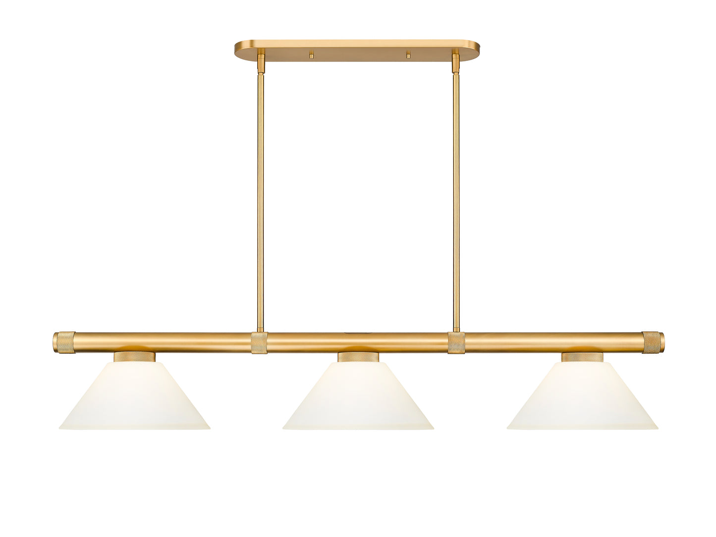 3050-3RB-AMO14 - Vanguard 3 Light 58" Billiard - Rubbed Brass