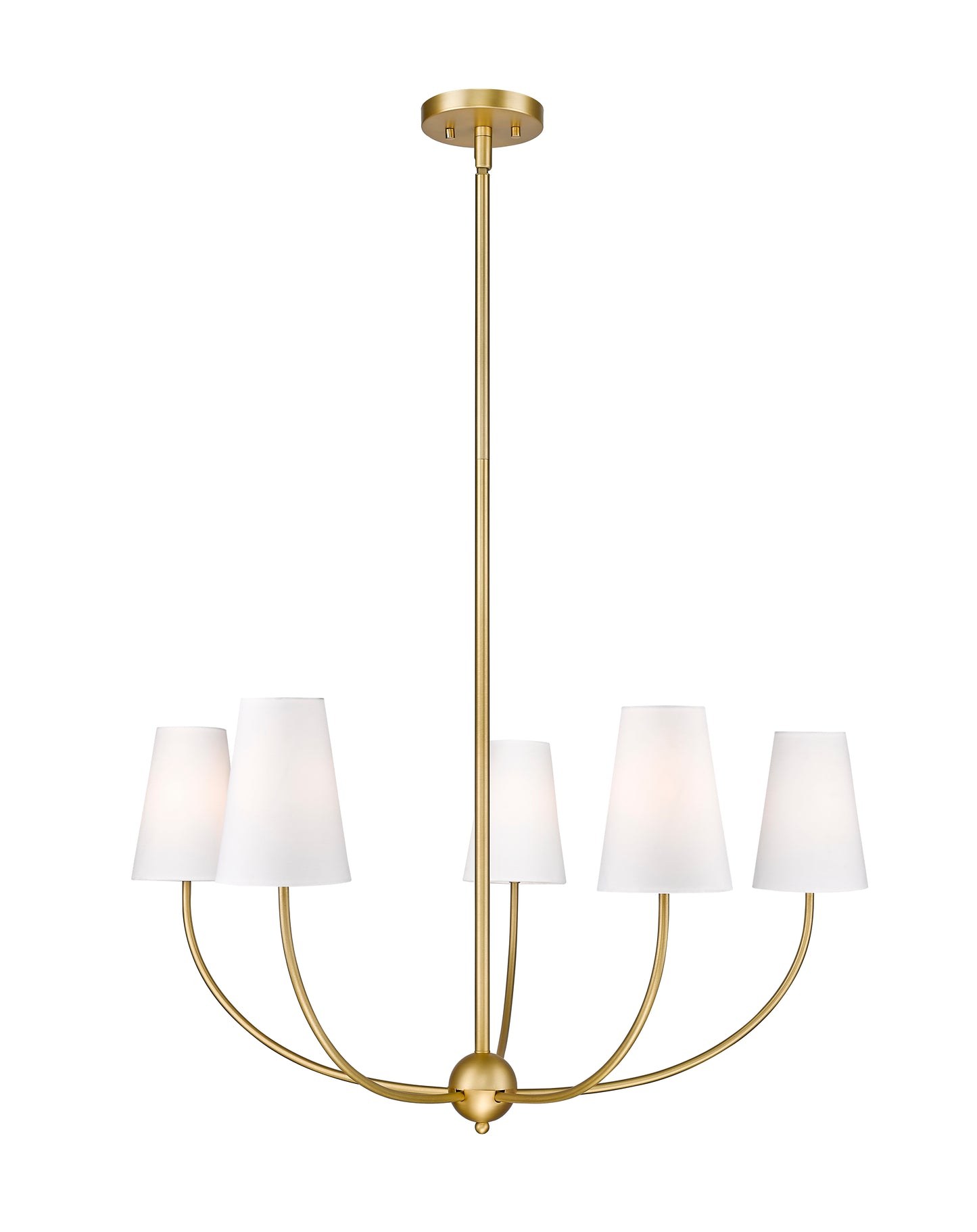 3040-32RB - Shannon 5 Light 32" Chandelier - Rubbed Brass