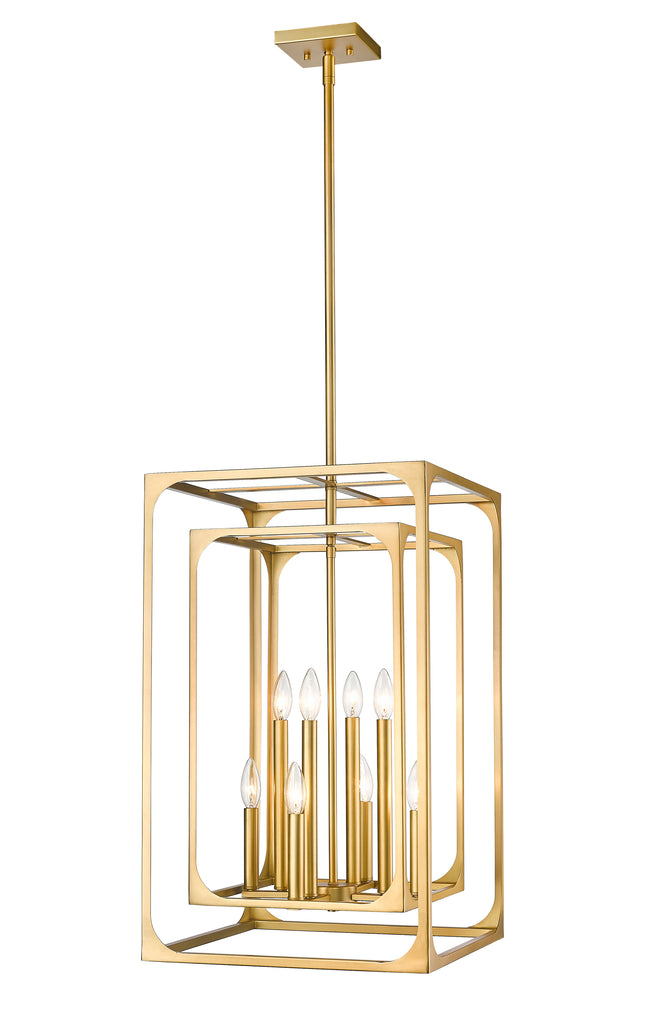 3038-8RB - Easton 8 Light 16" Chandelier - Rubbed Brass
