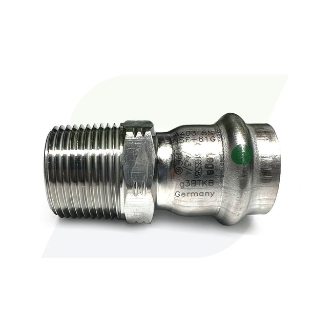 80025 - 3/4" ProPress Male Adapter - 316 Stainless Steel
