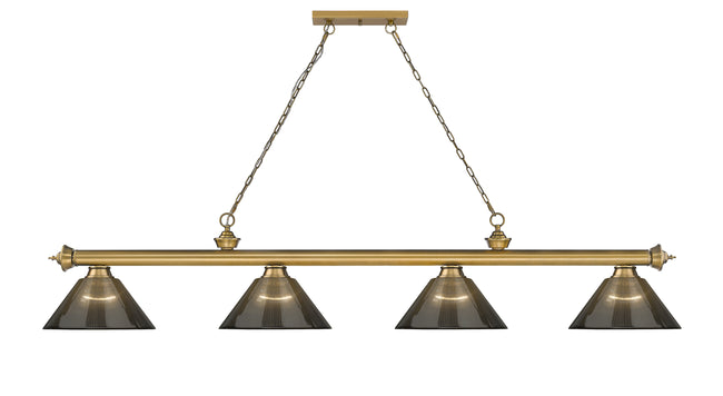 2306-4RB-ARS - Cordon 4 Light 81" Billiard - Rubbed Brass