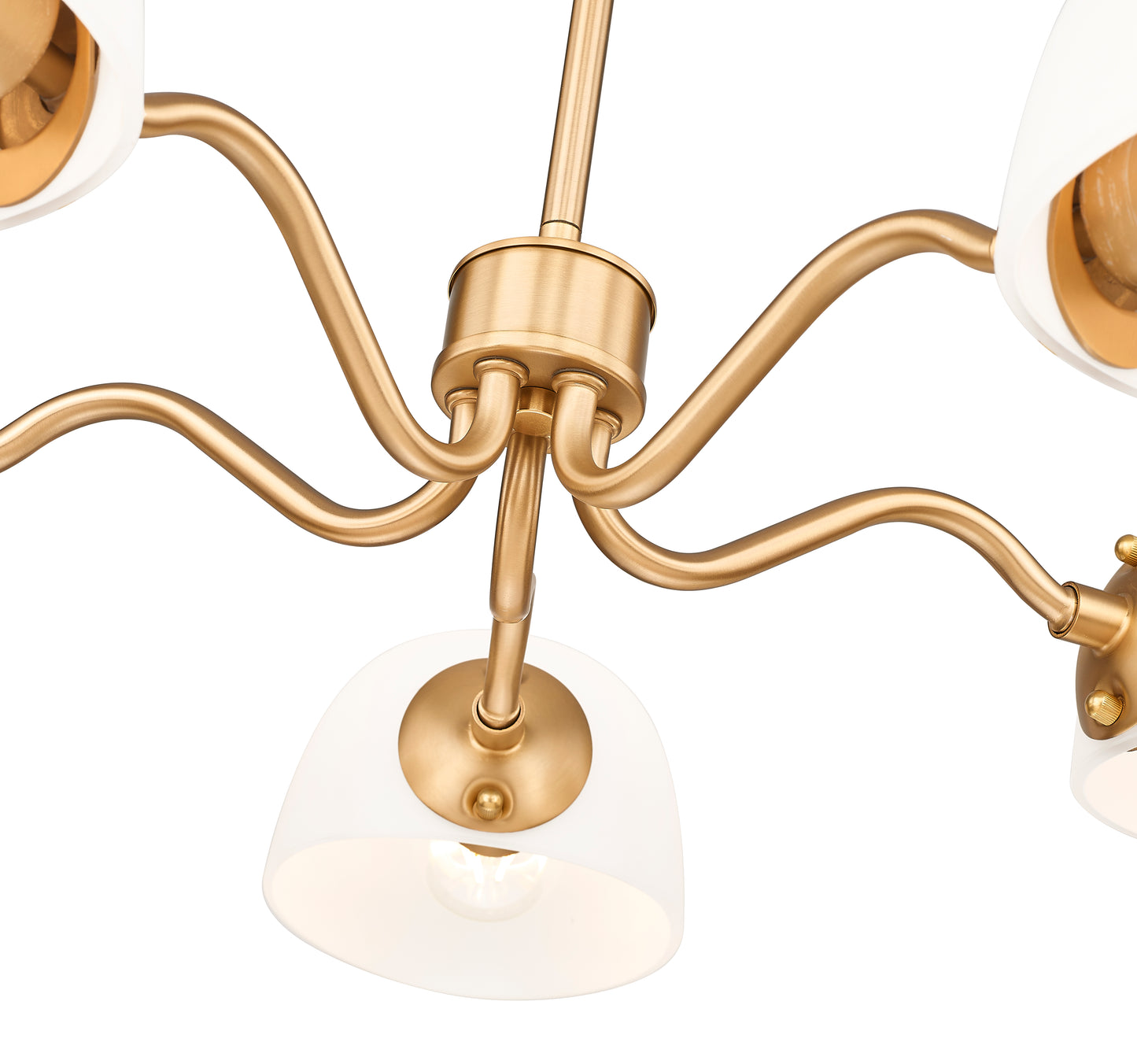 3048-5MGLD - Breton 5 Light 33" Chandelier - Modern Gold