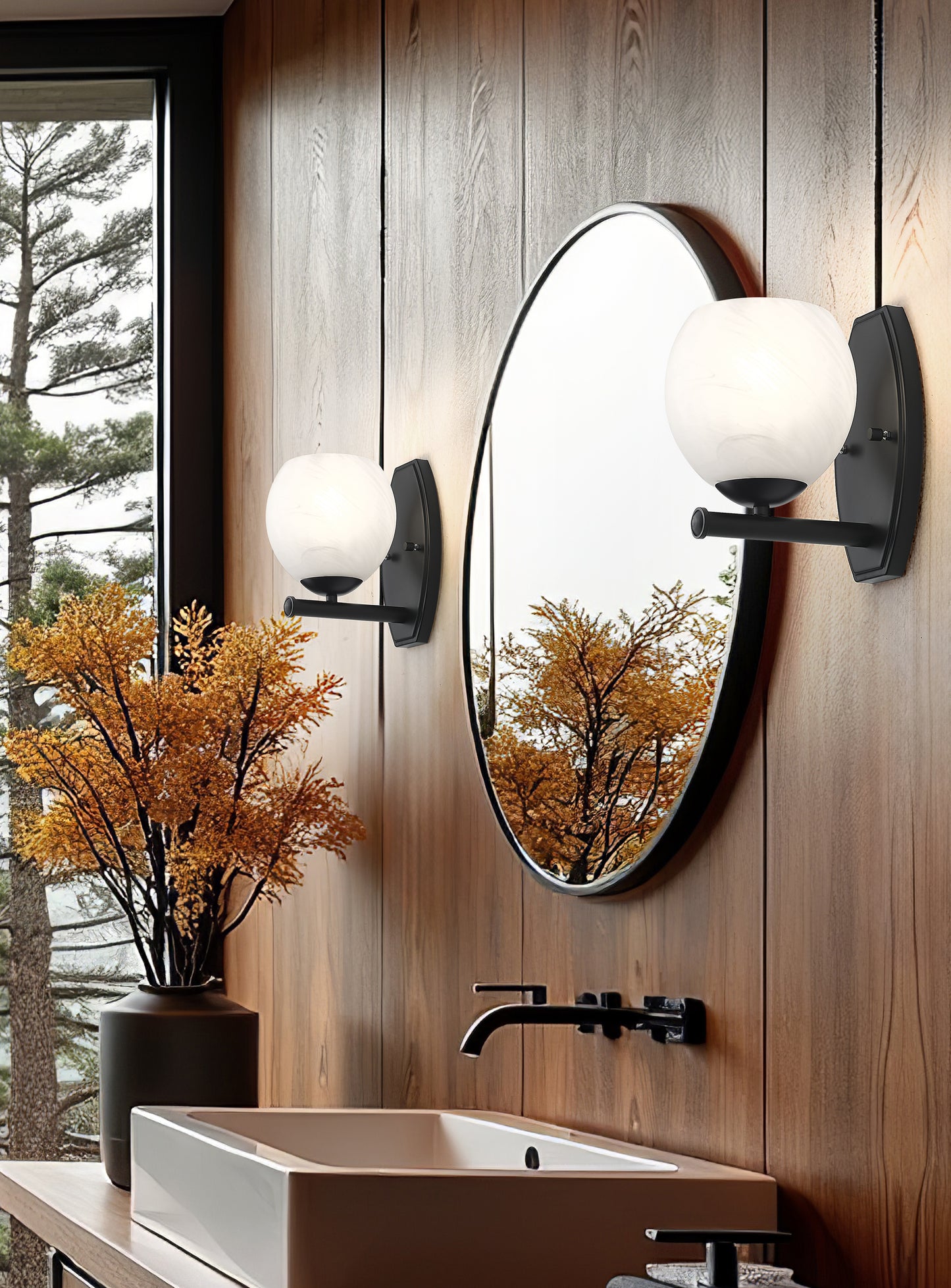 1963-1S-MB - Colette 1 Light Wall 9" Sconce - Matte Black