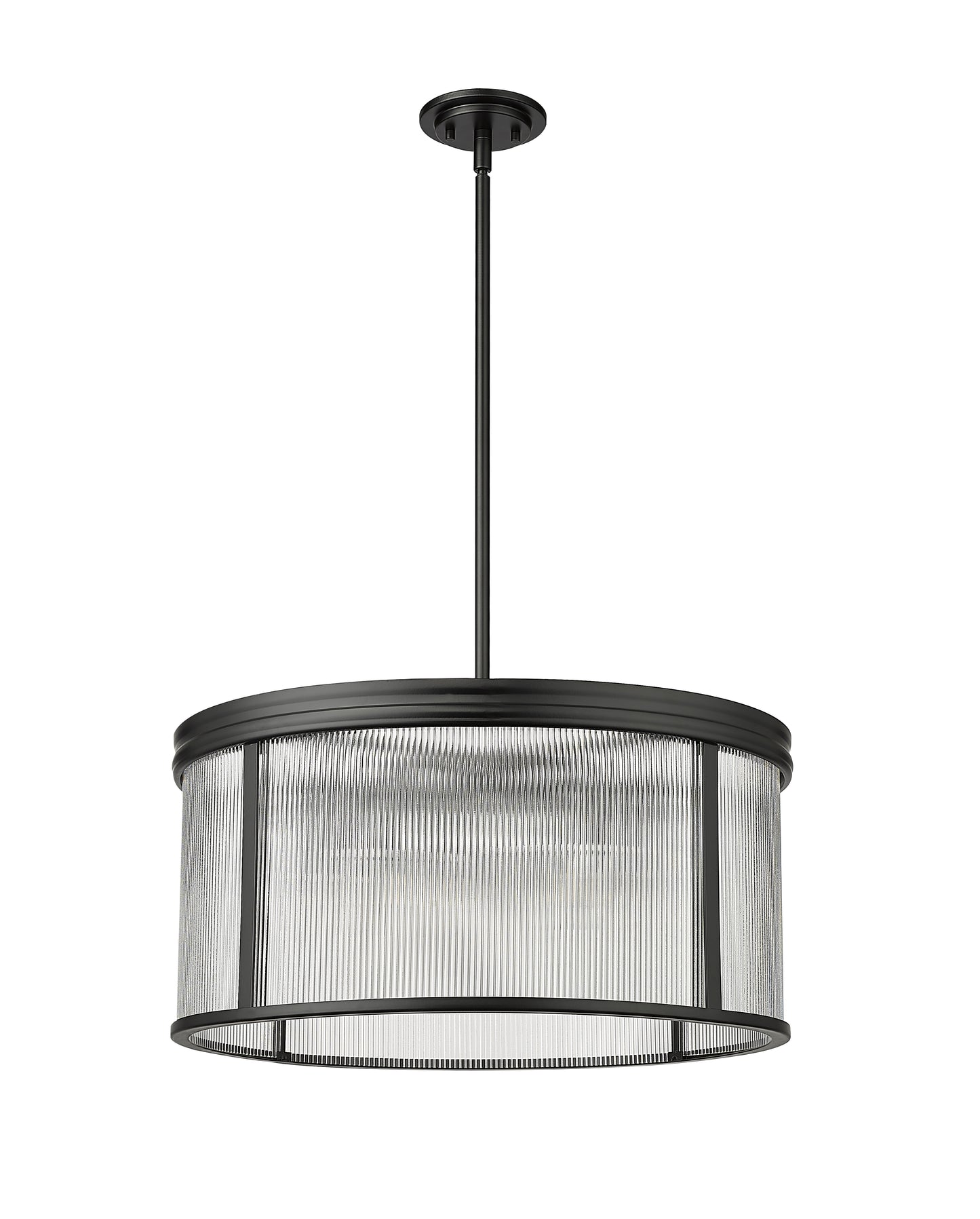7504P24-MB - Carnaby 6 Light 24" Chandelier - Matte Black