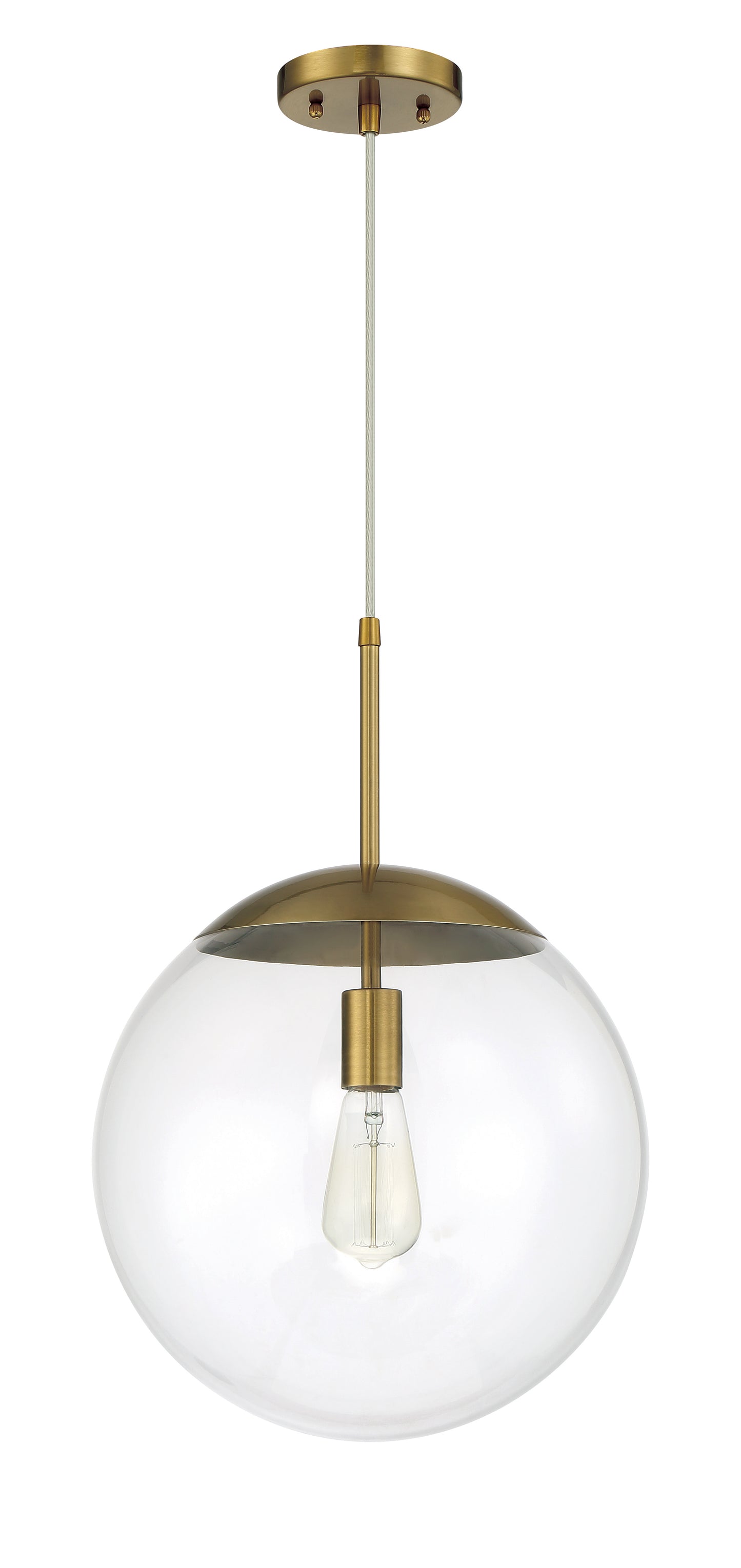 56893-SB - Gaze 1 Light 14" Wide Pendant - Satin Brass