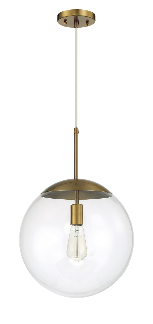 56893-SB - Gaze 1 Light 14" Wide Pendant - Satin Brass