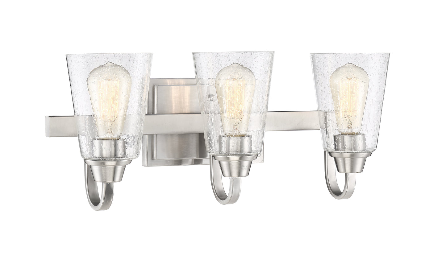 41903-BNK-CS - Grace 3 Light 21" Wide Vanity Light - Brushed Nickel