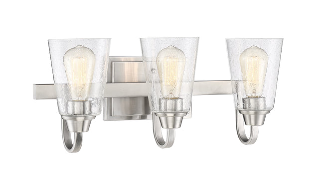 41903-BNK-CS - Grace 3 Light 21" Wide Vanity Light - Brushed Nickel