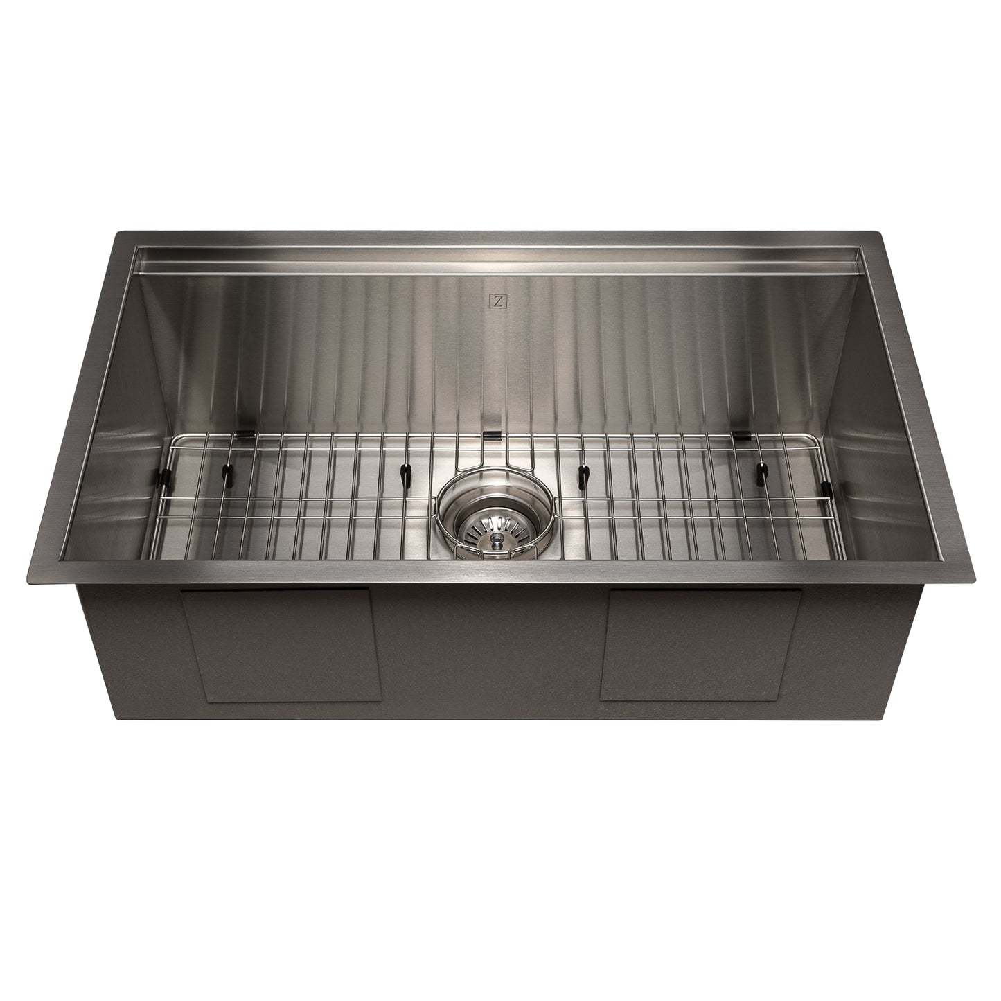 SLS-30 - 30" Garmisch Undermount Single Bowl Stainless Steel Kitchen Sink with Bottom Grid and Accessories