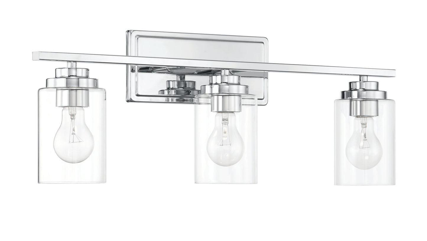20425CH3 - Clark 3 Light 25" Wide Vanity Light - Chrome