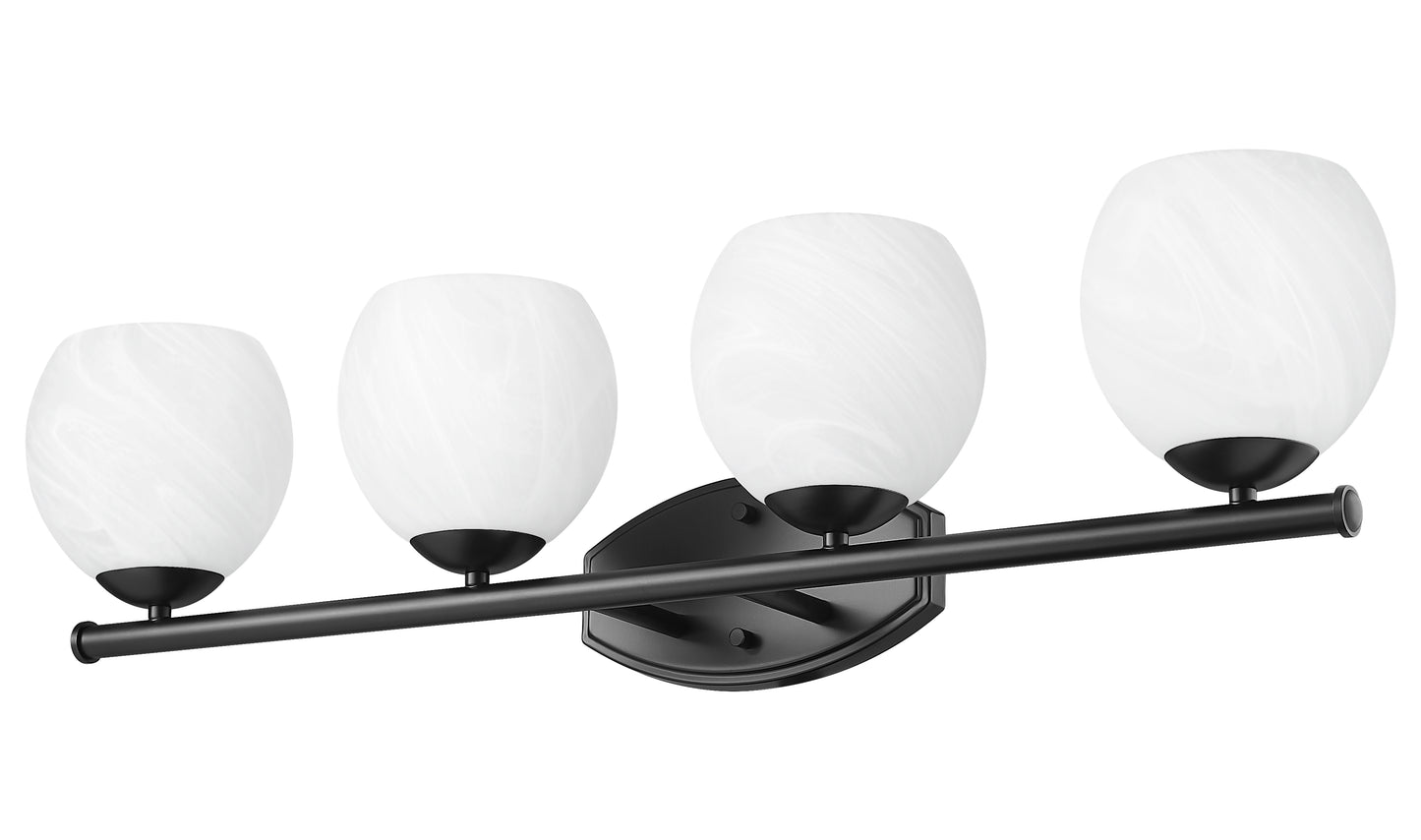 1963-4V-MB - Colette 4 Light 32" Vanity - Matte Black