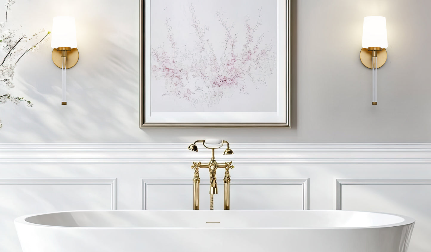 7700-1S-MGLD - Henri 1 Light Wall 16" Sconce - Modern Gold