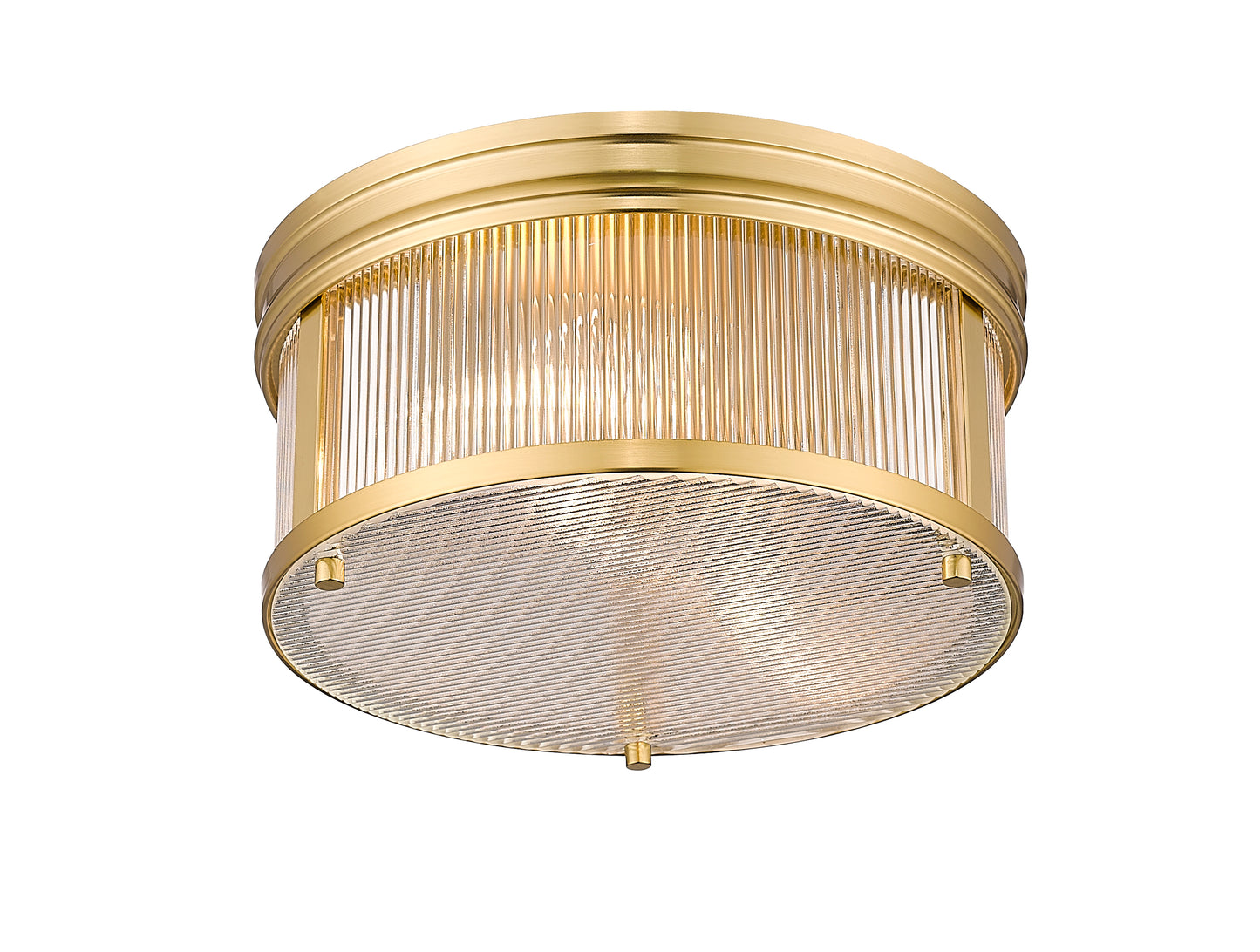 7504FR13-MGLD - Carnaby 2 Light Flush 13" Mount - Modern Gold