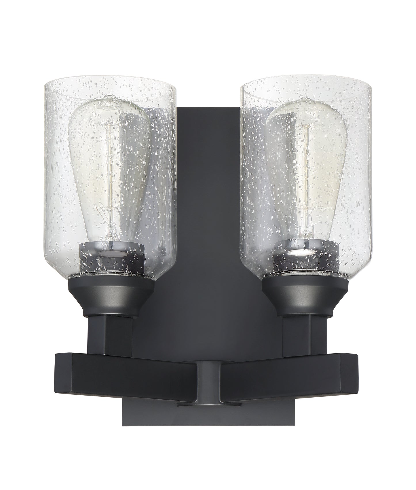 53162-FB - Chicago 2 Light 10" High Wall Sconce - Flat Black