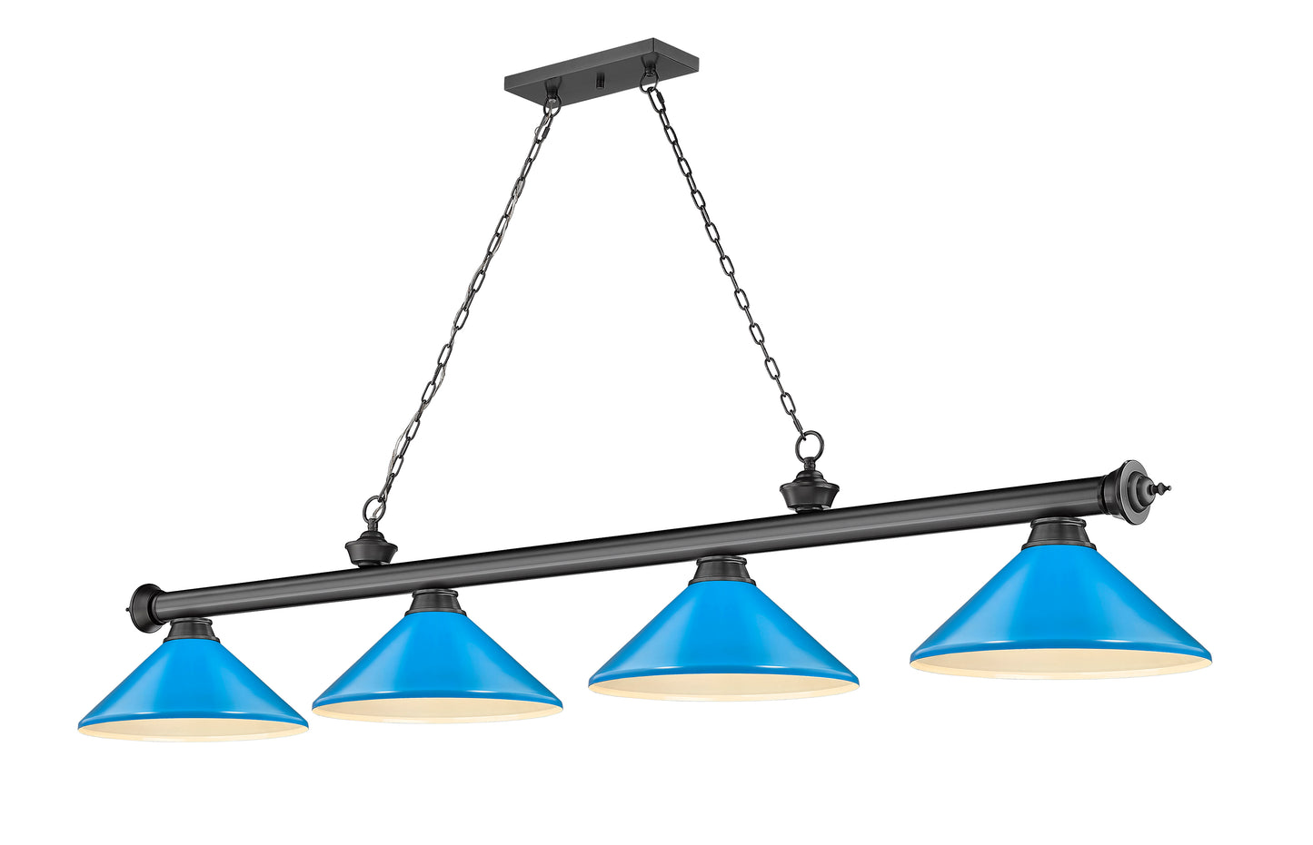 2306-4BP-MEB - Cordon 4 Light 82" Billiard - Bronze Plate